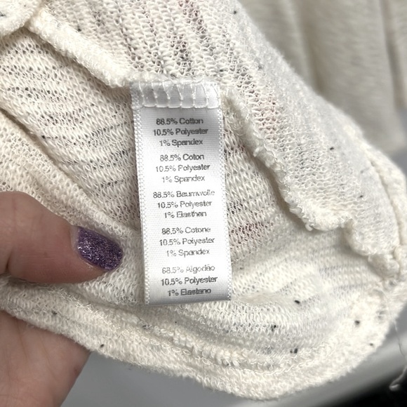 ANTHROPOLOGIE PUELLA Slub Speckled Long Sleeve Top Size M - Picture 7 of 7